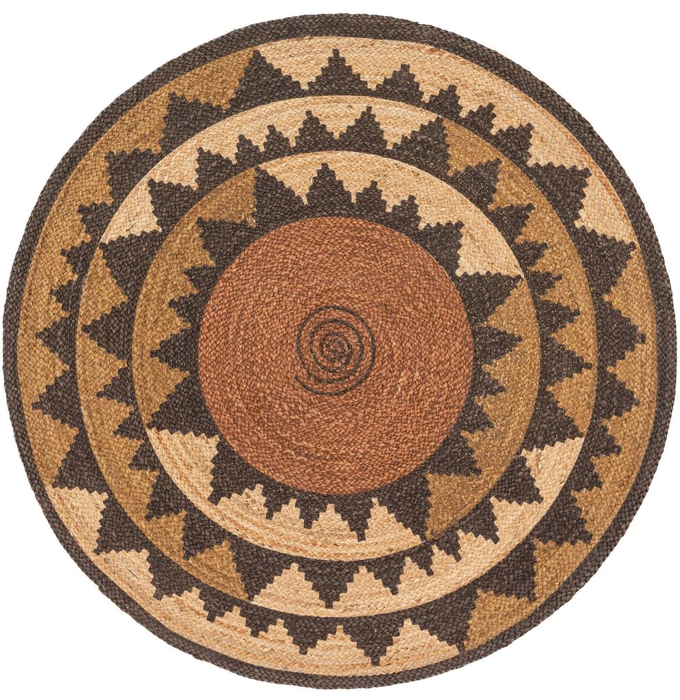 Vloerkleed Sahara jute rond | Benuta