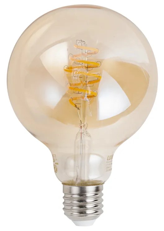 Set van 5 Smart E27 dimbare LED lampen G95 amber 4.9W 320 lm 2500K