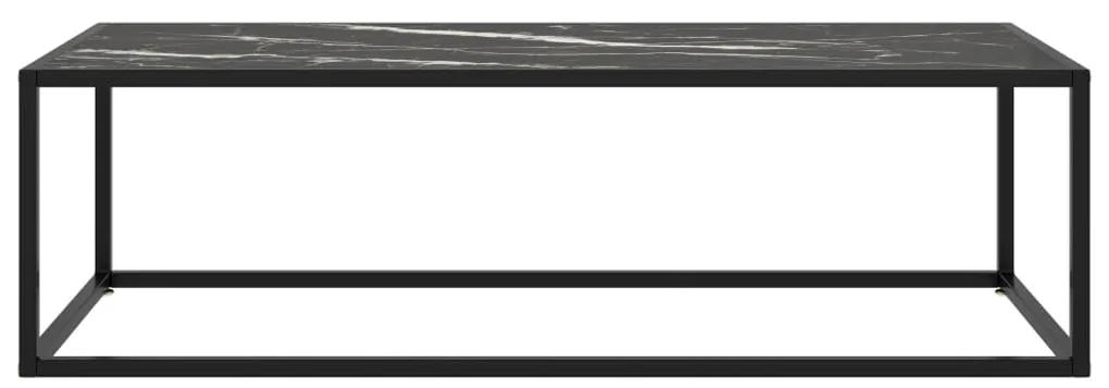 vidaXL Salontafel met zwart marmerglas 120x50x35 cm zwart