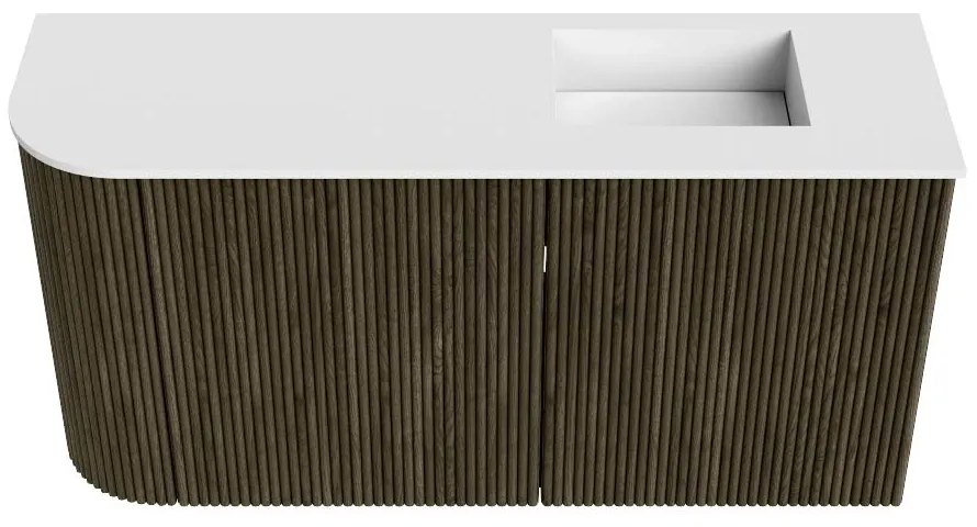 Mondiaz Joya 80cm toiletmeubel ronding links shadow met wastafel faye rechts zonder kraangat talc