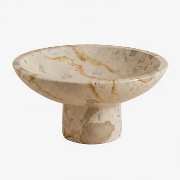 Ronde Decoratieve Kom Ø25 Cm Van Korinza Marmer Beige Marmer Panther - Sklum
