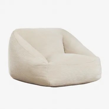 Thiago Gestoffeerde Poefstoel ↔︎ 90 Cm & Corduroy Tarwebruin - Sklum