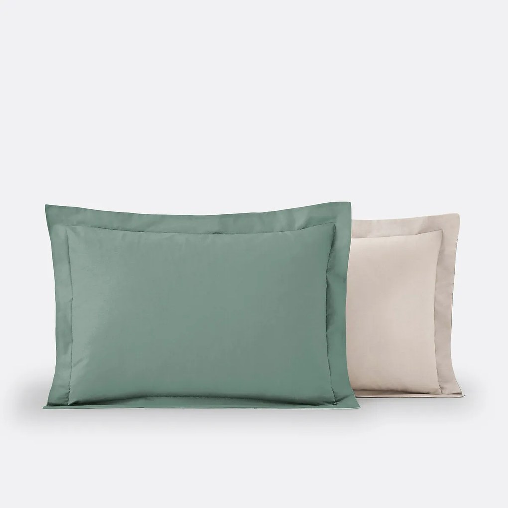 Bicolor kussensloop in katoen