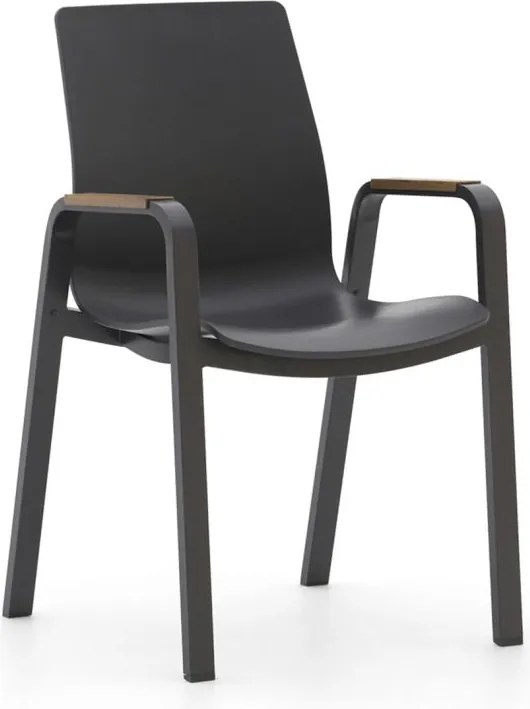 Dining tuinstoel | Hartman Flow | Kunststof | Grijs | Stapelbaar | Kees Smit Tuinmeubelen