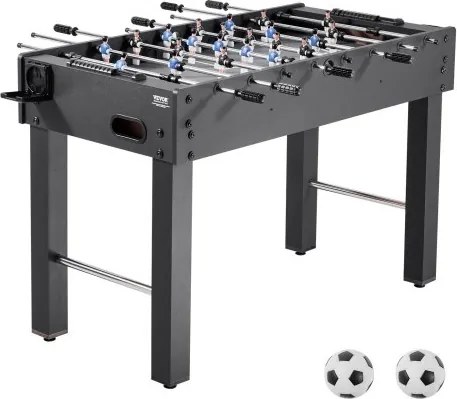 VEVOR Standaardformaat Tafelvoetbaltafel (1212 x 610 x 838 mm), Indoor Tafelvoetbaltafel voor Thuis, Familie en Speelkamer, Duurzame Set, Inclusief 2 Ballen & Scorekeeper & 2 Bekerhouders