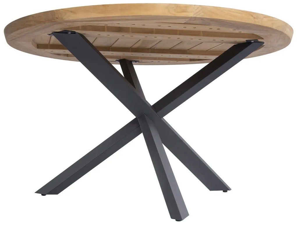 4 Seasons Veneto tuinset 5-delig - Prado tuintafel Ø130 cm teak