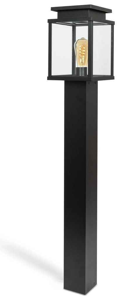 Leicester Tuinlamp Zwart 100cm Tuinverlichting Zwart E27