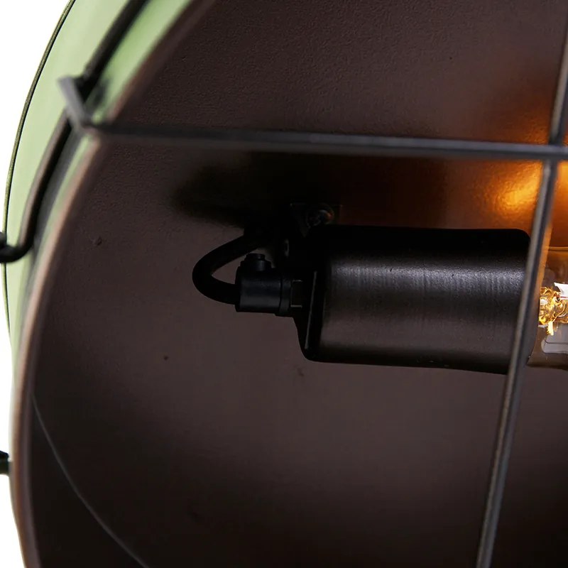 Industriële plafondlamp groen 35 cm - Barril