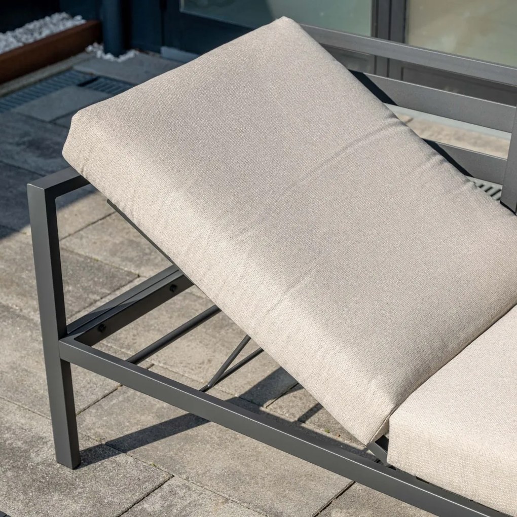 Garden Impressions Denver loungeset 4-delig rechts – donker grijs