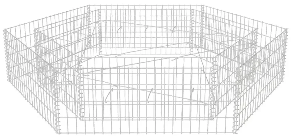 vidaXL Gabion plantenbak verhoogd zeshoekig 200x173x40 cm