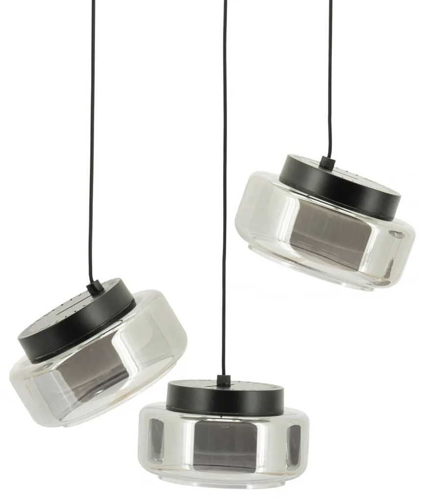 By-Boo Pivot Round Trapse Hanglamp Rookglas