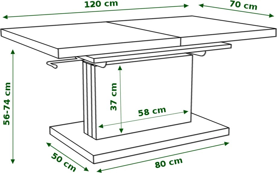 ASTON EIK HALIFAX VERTIND, salontafel