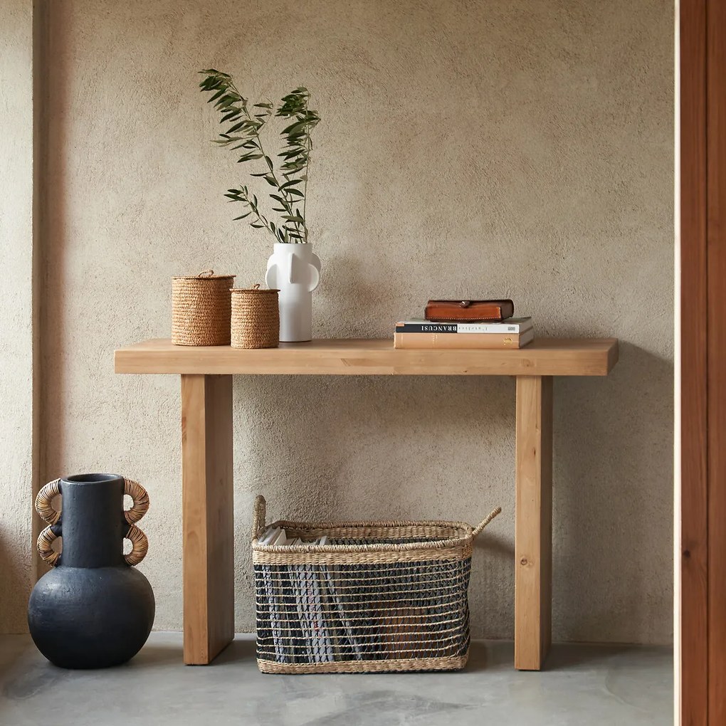 Decoratieve vaas in keramiek en rotan H41,5 cm Kuro