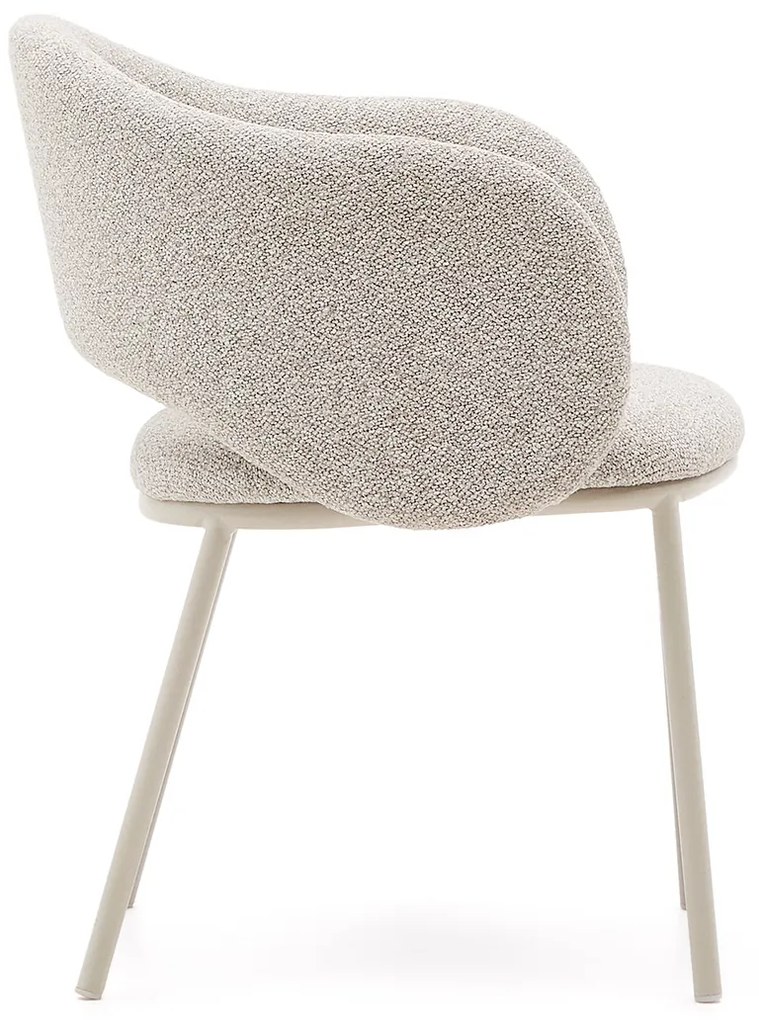 Kave Home Maina Design Eetkamerstoel Chenille Beige