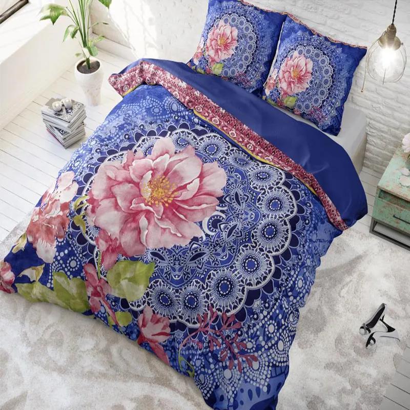 DreamHouse Bedding Ash - Blue/ Pink 1-persoons (140 x 220 cm + 1 kussensloop) Dekbedovertrek