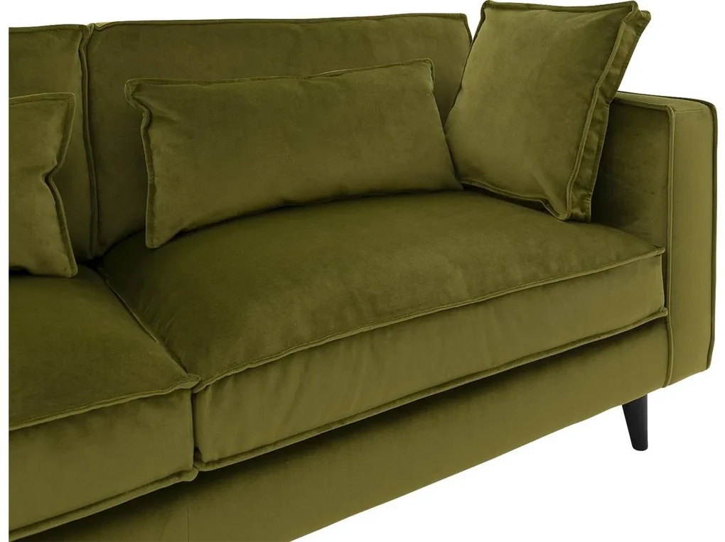 Goossens Bank Suite groen, stof, 3-zits, elegant chic