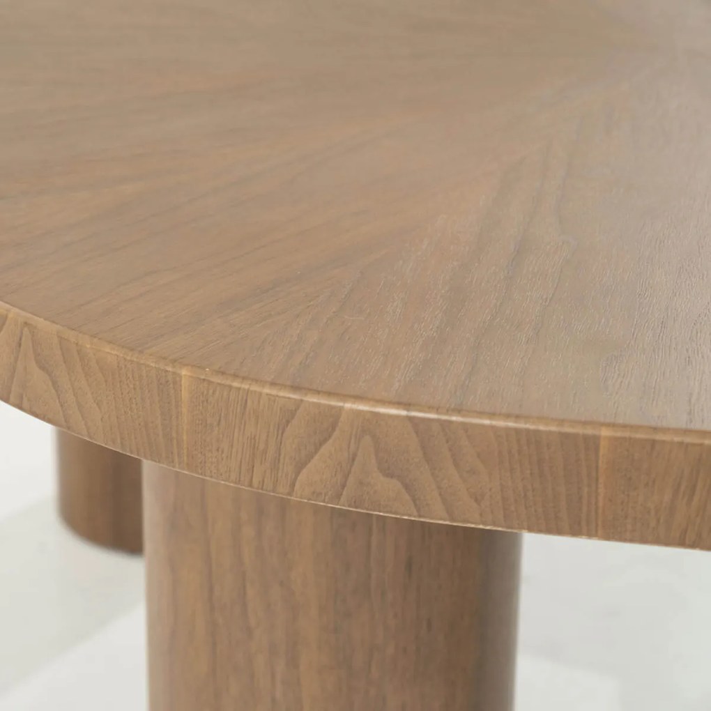 Eleonora Bobbie Organische Eettafel Lichtbruin Hout - 215 X 110cm.