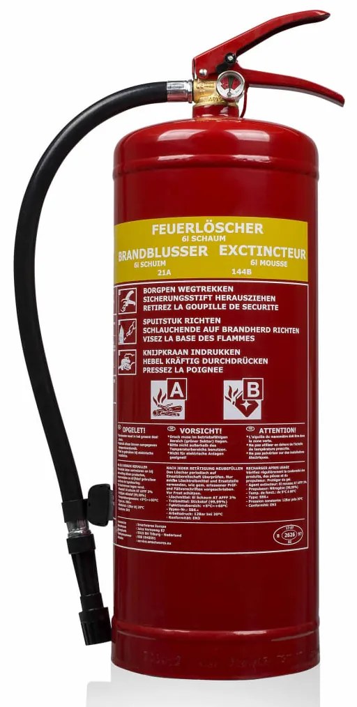 Smartwares Schuimblusser SB6 6 L klasse AB staal 10.015.05