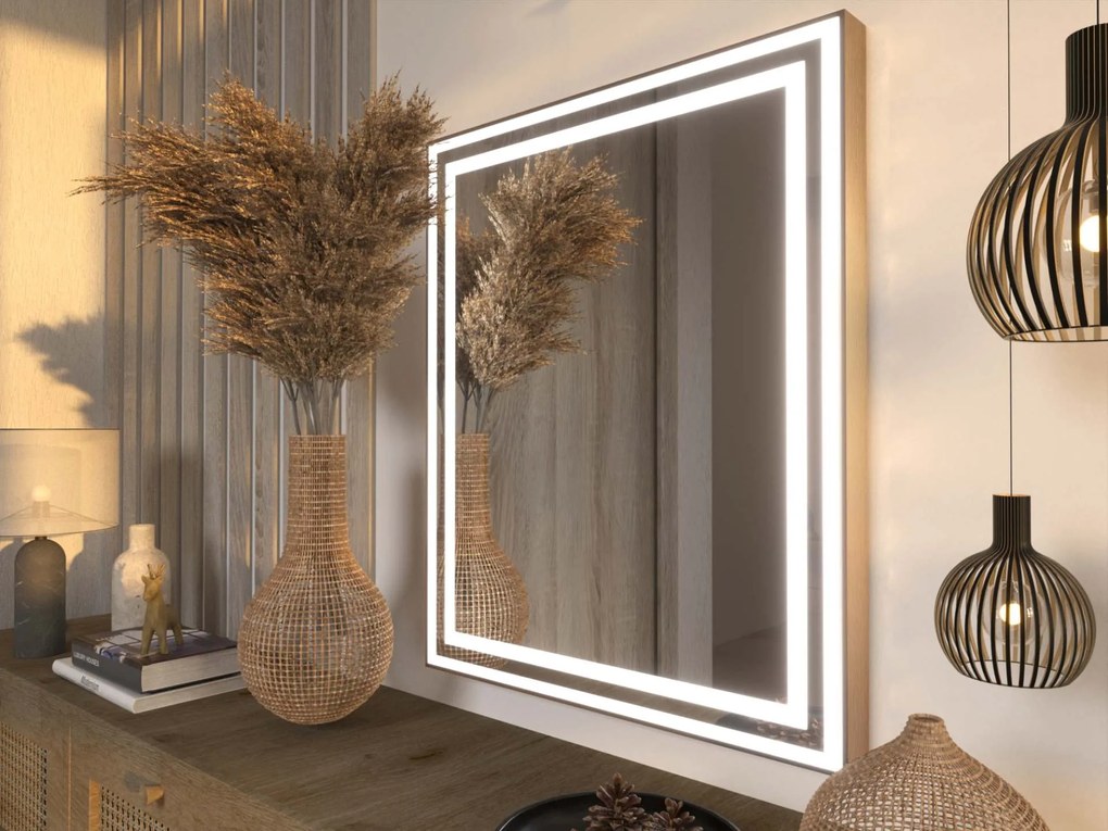 LED-spiegel in lijst voor de badkamer M3