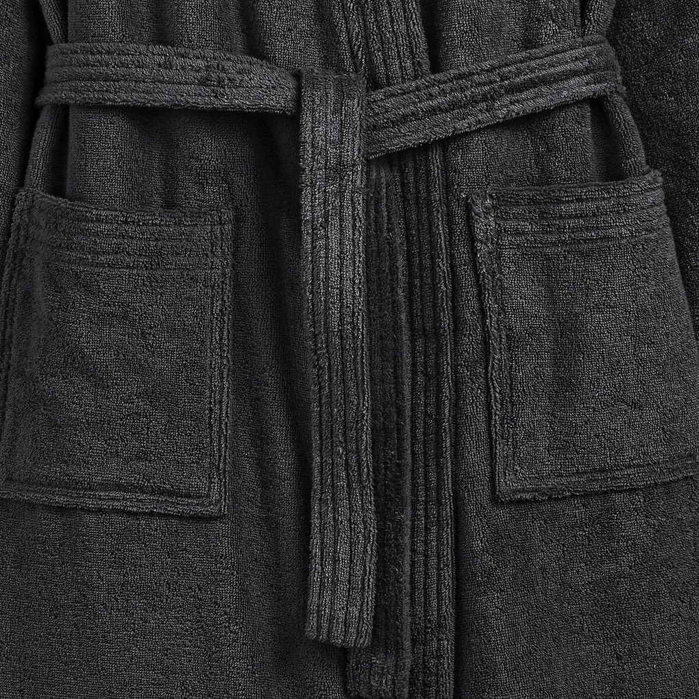 Badjas in badstof, kimono kraag, 450g/m², Haxel