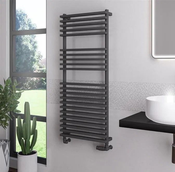 Eastbrook Rowsham handdoekradiator 60x120cm 938W antraciet