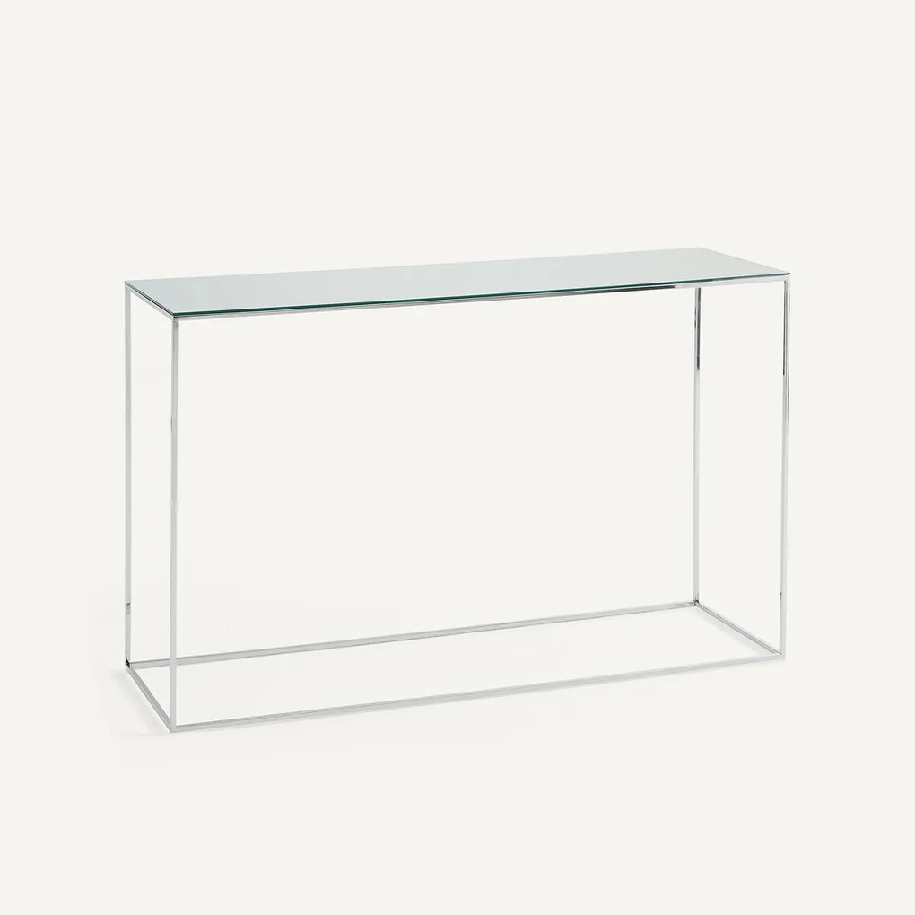 Verchroomde metalen spiegelconsole, MAHAUT