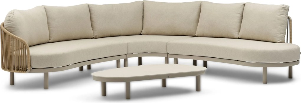Loungeset tuin 5 personen Rope Zand/Beige  Coco Amici