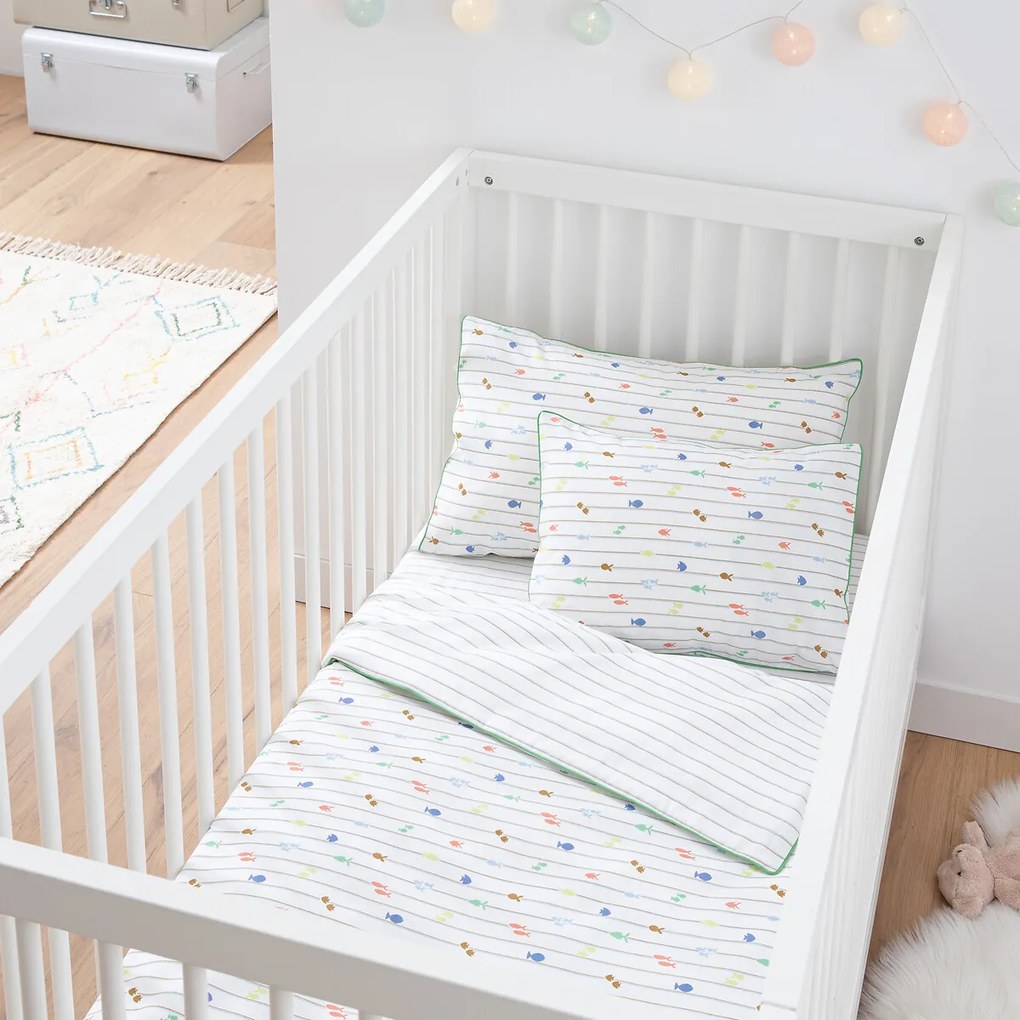 Kussensloop voor babybed in perkal, Elliot