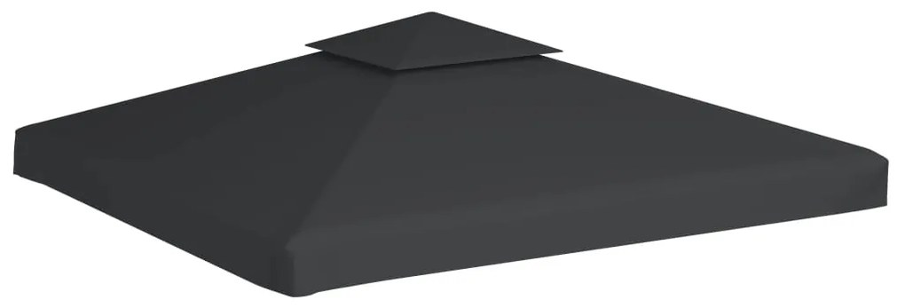vidaXL Vervangend tentdoek prieel 310 g/m² 3x3 m donkergrijs