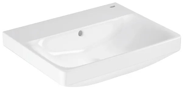 Grohe Euro Ceramic Wastafel - vrijhangend - 55x44cm - zonder kraangat - met overloop - exclusief wandbevestiging - alpine wit 102432sh00