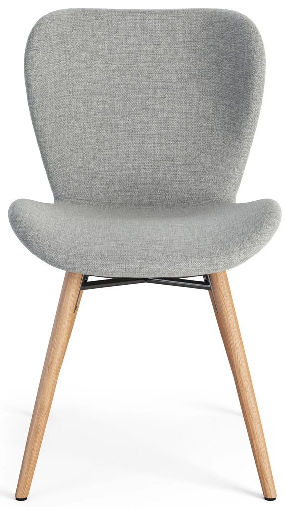 ALTEA Grijs (stof Rio 180)/poten natuur eiken – MODERNE STOEL VOOR WOONKAMER/EETKAMER/KEUKEN/KANTOOR