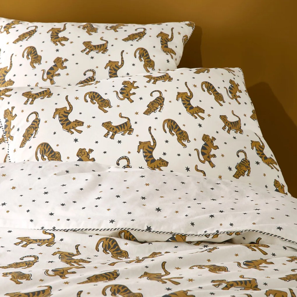 Kussensloop 30% recycled katoen, Tigris