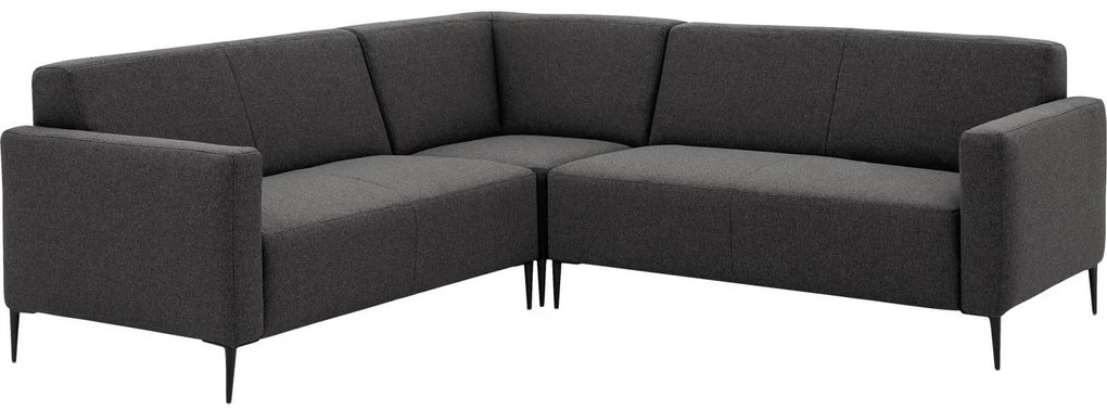 Goossens Key West grijs, stof, 2-zits, modern design