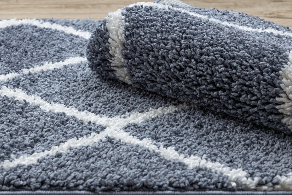 Tapijt, Vloerbekleding BERBER CROSS grijskleuring - voor keuken, naar de gang