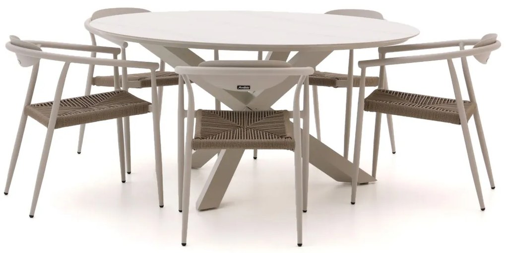 Manifesto Cavone/Lodola ø 150cm dining tuinset 6-delig stapelbaar
