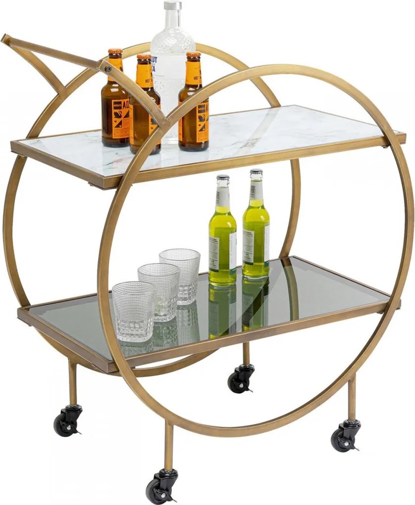 Ronde Design Trolley Messing - 74 X 40cm.