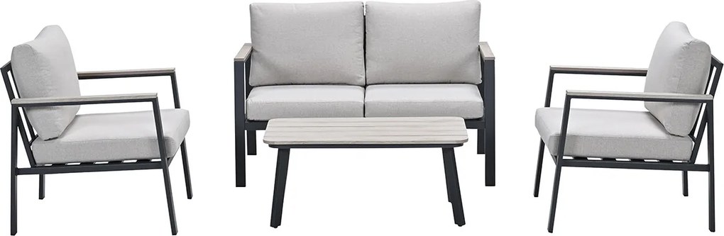 Garden Impressions Solea loungeset 4-delig - donker grijs