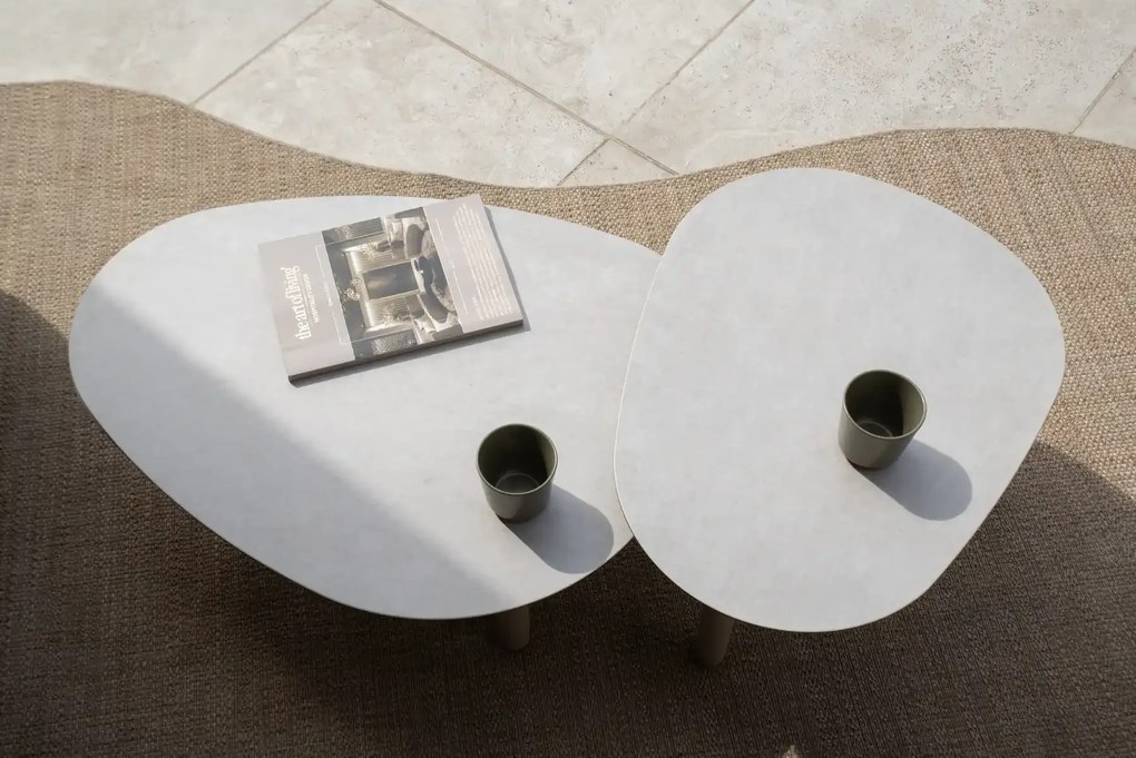 Taste by 4 Seasons Monroe set van 2 loungetafels latte 65 x 50 en 80 x 60 cm Loungetafel beige weerbestendig