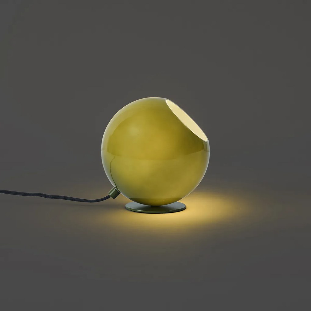 Retro tafellamp groen met glas - Mabel