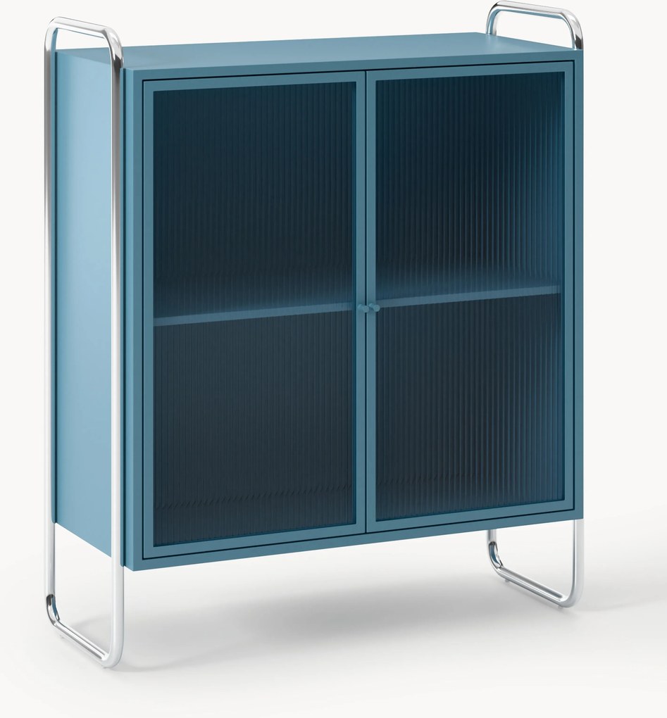 Metalen vitrinekast Robyn met glazen voorzijde