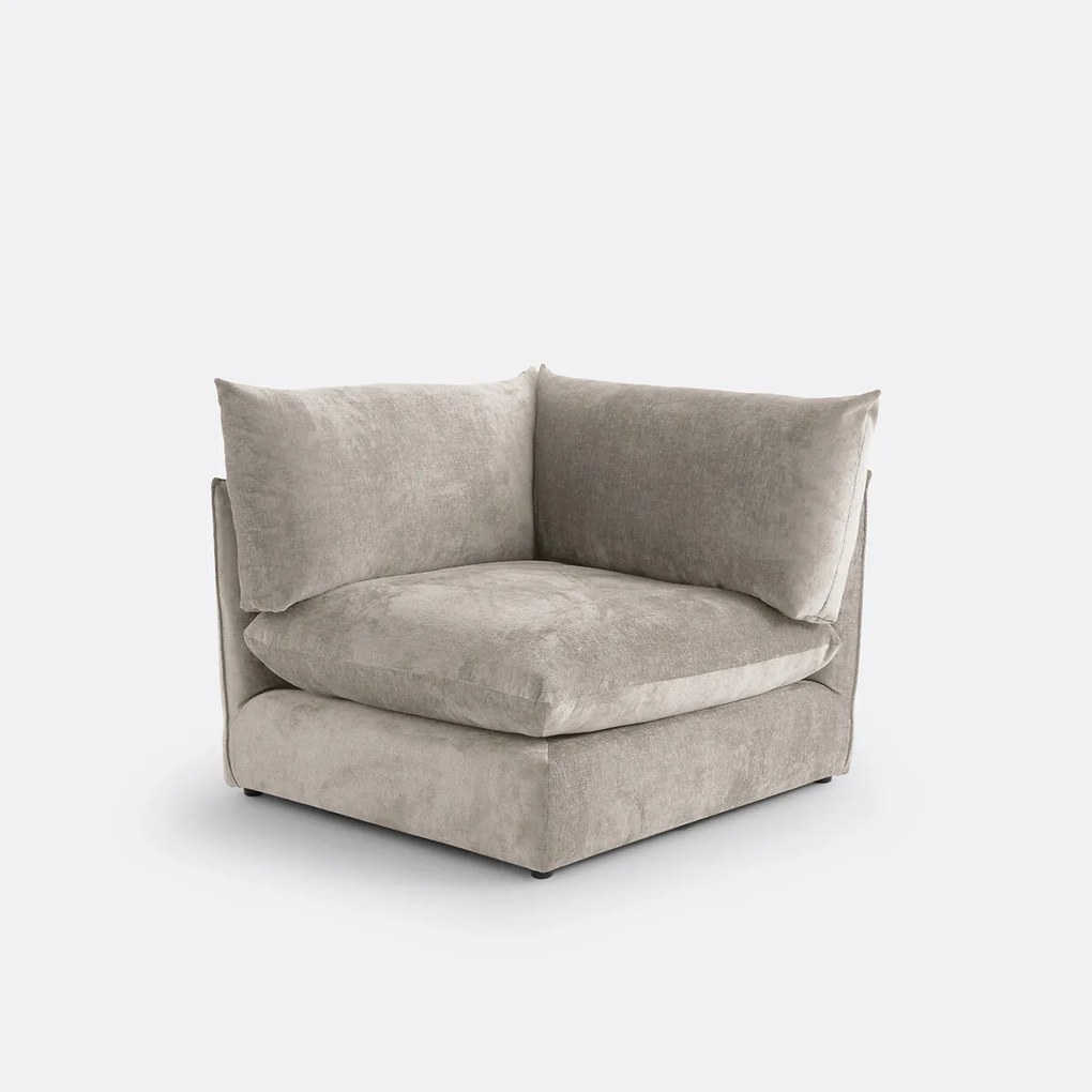 Modulaire hoekzetel, in structuurfluweel, Malo