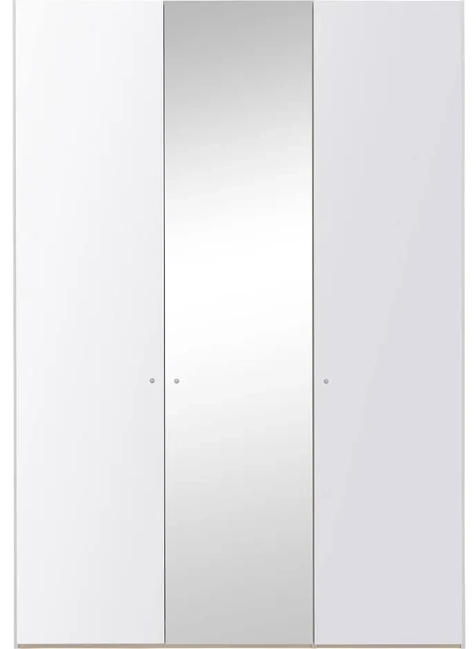 Goossens Kledingkast Easy Storage Ddk, Kledingkast 153 cm breed, 220 cm hoog, 2x glas draaideur en 1x spiegel draaideur midden