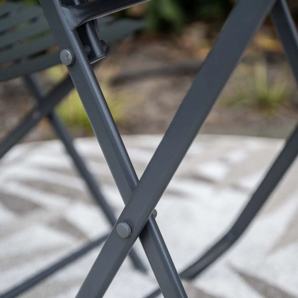 Garden Impressions Pisa bistro tuinset 3-delig - donker grijs