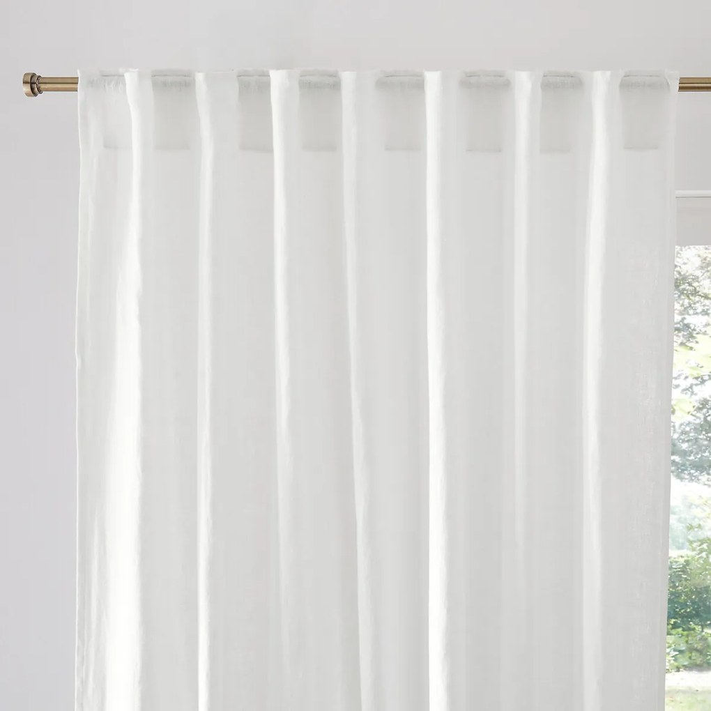 Linnen gordijn afgewerkt met verdekte lussen, Elba