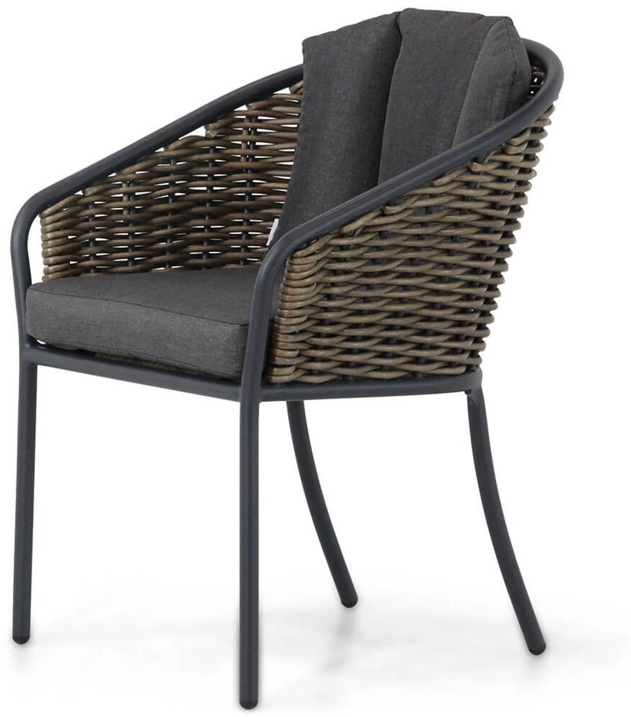 Tuinset 6 personen 240 cm Aluminium/wicker Grijs Santika Furniture Santika Tika