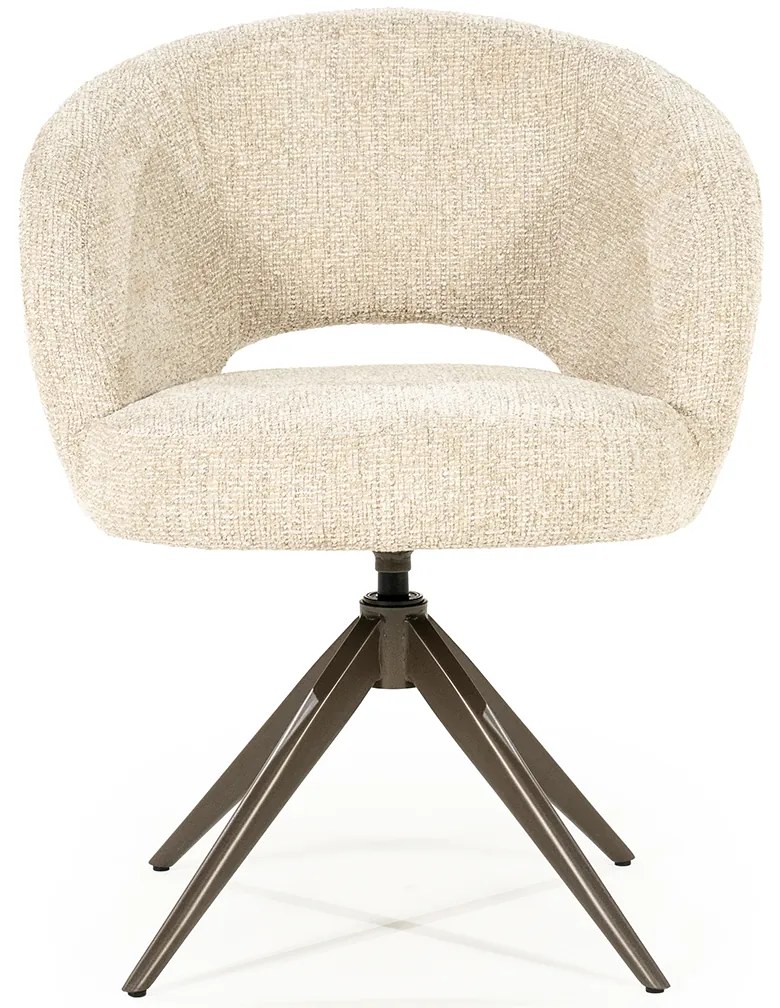 Eleonora Alissa Ronde Eetkamerstoel Beige