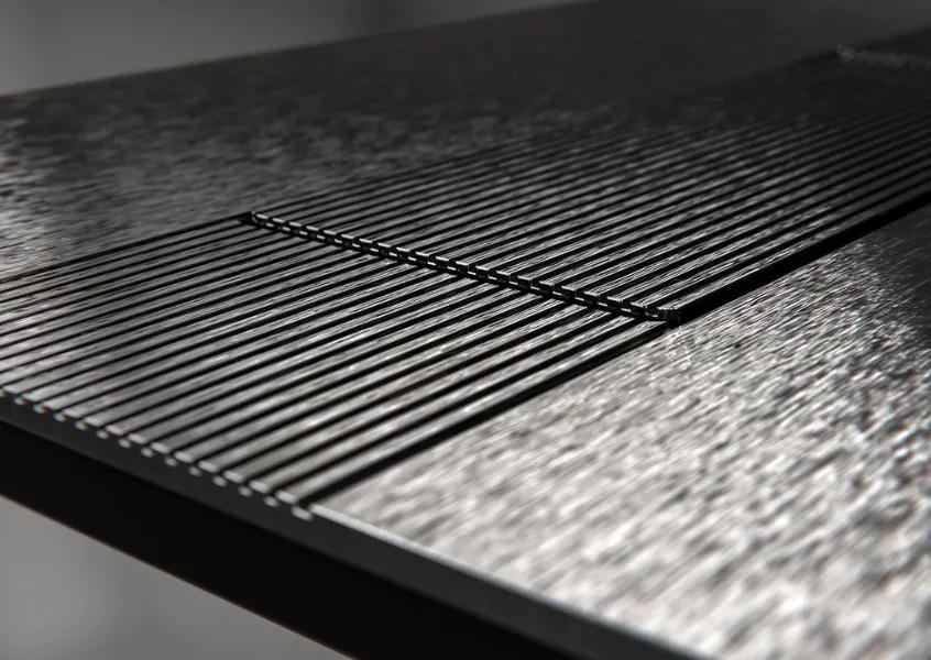 TECE Solid drukplaat geborsteld grafiet met reliëf