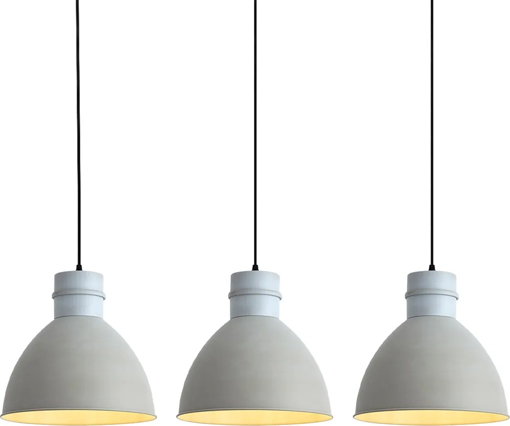 Set van 3 landelijke hanglampen grijs - Dory