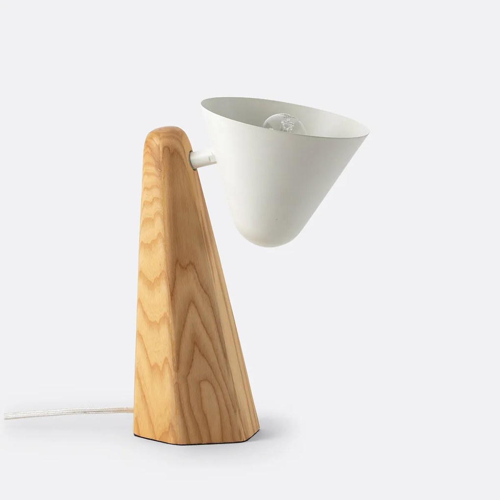 Taffellamp in essenhout en staalmetaal, Cotapi