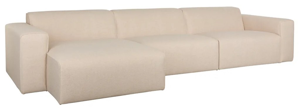 Zuiver Milka Sand Design Bank Met Chaise Longue Links Zandkleur